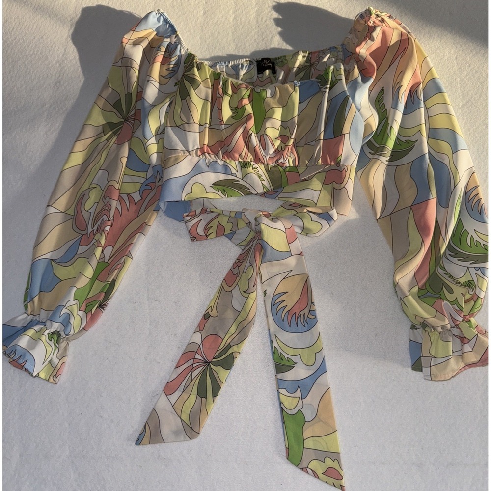 90s Style Milk and Honey crop top In Summer Colors/ Size Medium